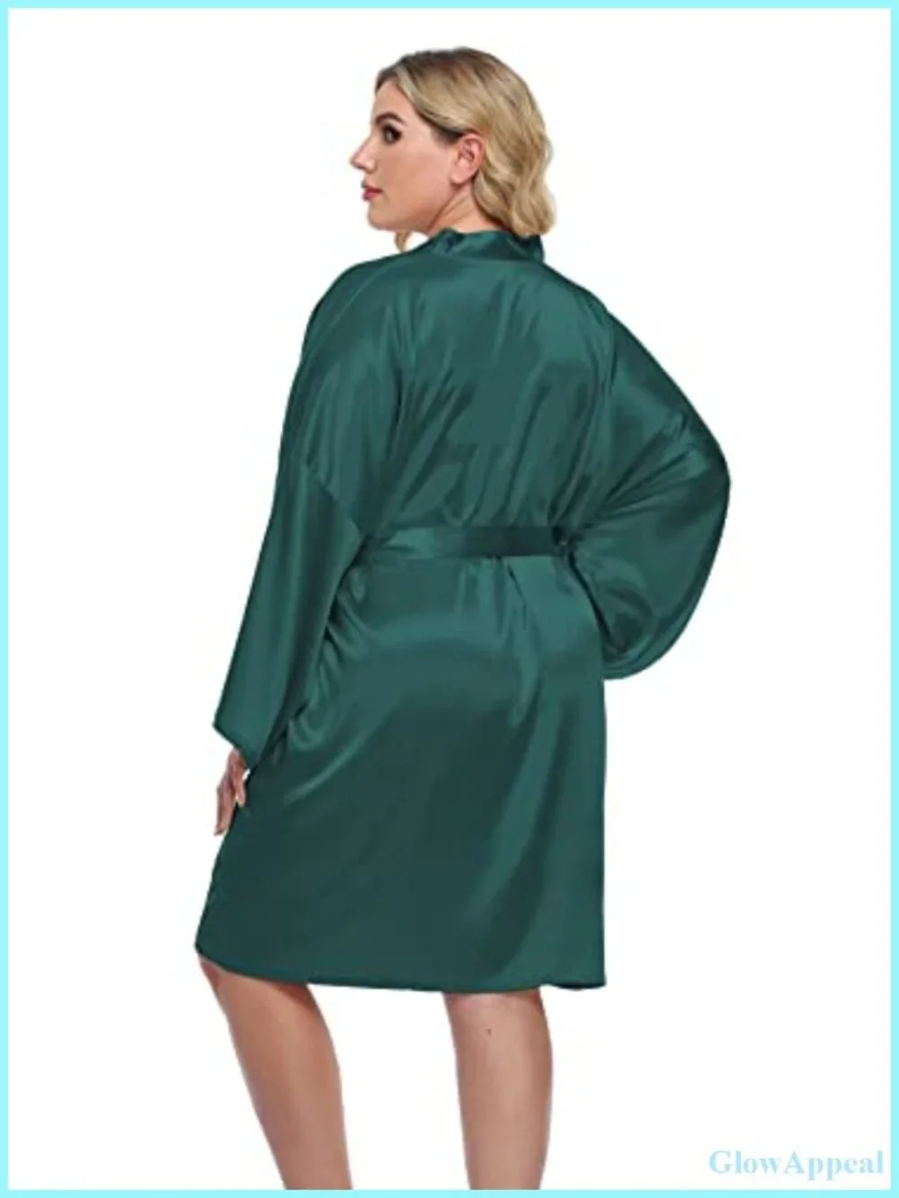 Plus Size Short Silky Bathrobes Satin Kimono Robes Bride Bridesmaid Loungewear